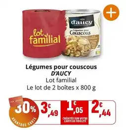 Coccinelle Supermarché D'aucy - légumes pour couscous offre