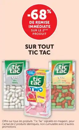 Super U Sur tout tic tac offre