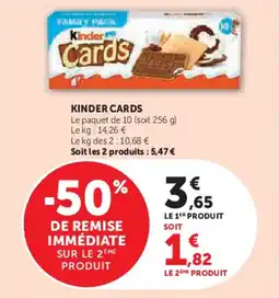 Super U Kinder cards offre