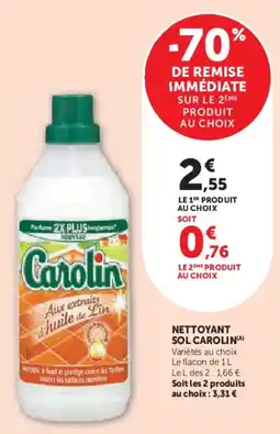 Super U Nettoyant sol carolin offre