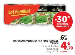 Super U Haricots verts extra fins ranges d'aucy offre