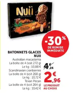 Super U Batonnets glaces nuii offre