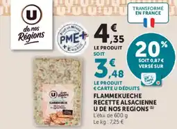 Super U Flammekueche recette alsacienne u de nos regions offre