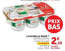 Super U La faisselle rians offre