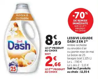 Lessive liquide dash 2 en 1