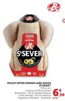 Super U Poulet entier fermier label rouge st sever offre