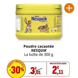Coccimarket Nestlé - poudre cacaotée nesquik offre