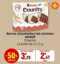 Coccimarket Ferrero rocher - barres chocolatées kinder offre
