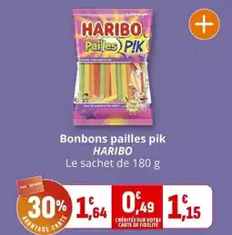 Coccimarket Haribo - bonbons pailles pik offre