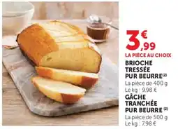 Super U Brioche tressée pur beurre offre