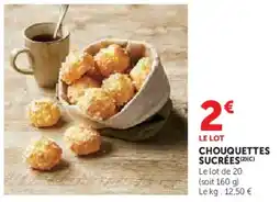 Super U Chouquettes sucrées offre