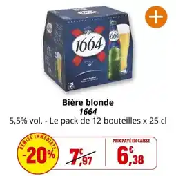 Coccimarket 1664 - bière blonde offre