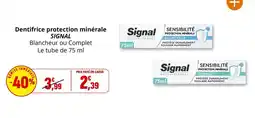 Coccimarket Signal - dentifrice protection minérale offre