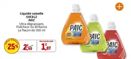 Coccimarket Paic - liquide vaisselle excel2 offre