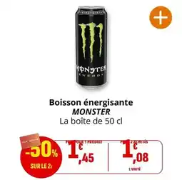 Coccinelle Supermarché Monster - boisson énergisante offre