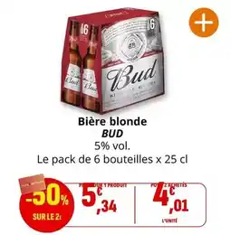 Coccinelle Supermarché Bud - bière blonde offre