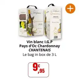 Coccinelle Supermarché Vin blanc i.g.p pays d'oc chardonnay offre