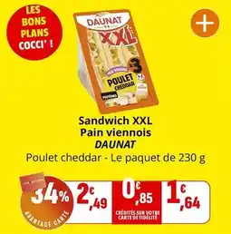 Coccinelle Express Daunat - sandwich xxl pain viennois offre