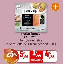 Coccinelle Express Labeyrie - truite fumee offre