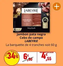 Coccinelle Express Labeyrie - jambon pata negra cebo de campo offre
