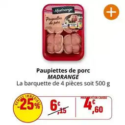 Coccinelle Express Madrange - paupiettes de porc offre