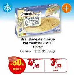 Coccinelle Express Tipiak - brandade de morue parmentier msc offre