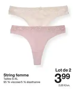Zeeman String femme offre