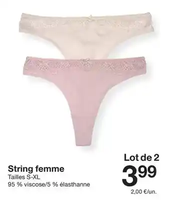 Zeeman String femme offre
