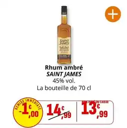 Coccinelle Express Saint james - rhum ambré offre