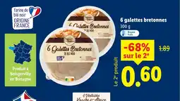 Lidl 6 galettes bretonnes offre