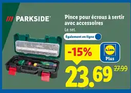 Lidl PARKSIDE Pince pour écrous à sertir avec accessoires offre