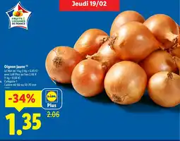 Lidl Oignon jaune offre