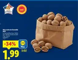 Lidl Noix sèche de Grenoble AOP offre