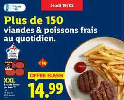 Lidl 8 steaks hachés pur bœuf offre