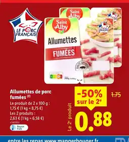 Lidl Allumettes de porc fumées offre