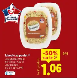 Lidl Taboulé au poulet offre