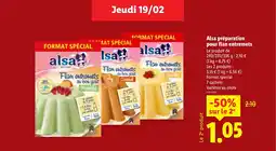 Lidl ALSA préparation pour flan entremets offre