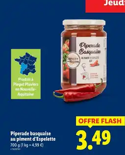 Lidl Piperade basquaise au piment d'Espelette offre