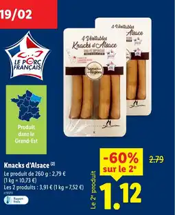 Lidl Knacks d'Alsace offre