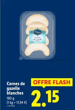 Lidl Cornes de gazelle blanches offre