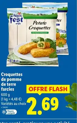 Lidl Croquettes de pomme de terre farcies offre