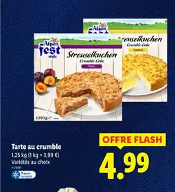 Lidl Tarte au crumble offre