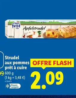 Lidl STRUDEL aux pommes prêt à cuire offre
