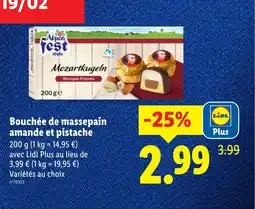 Lidl Bouchée de massepain amande et pistache offre