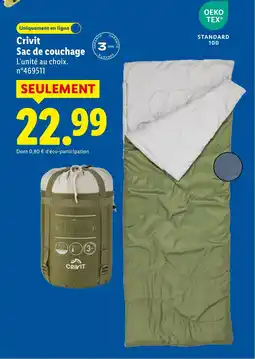 Lidl CRIVIT Sac de couchage offre