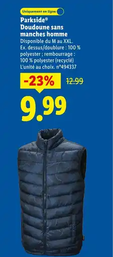 Lidl PARKSIDE Doudoune sans manches homme offre