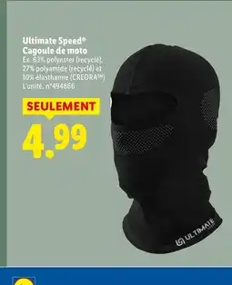 Lidl ULTIMATE SPEED Cagoule de moto offre