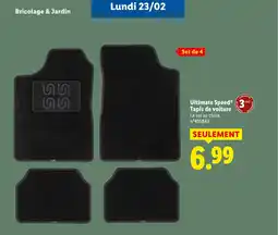 Lidl ULTIMATE SPEED Tapis de voiture offre