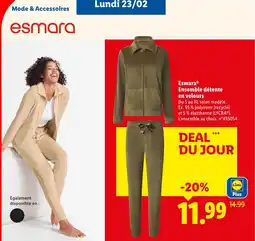 Lidl ESMARA Ensemble détente en velours offre