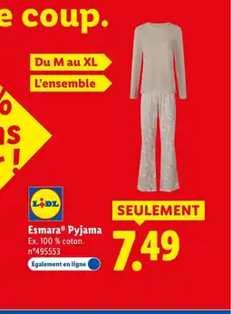Lidl ESMARA Pyjama offre